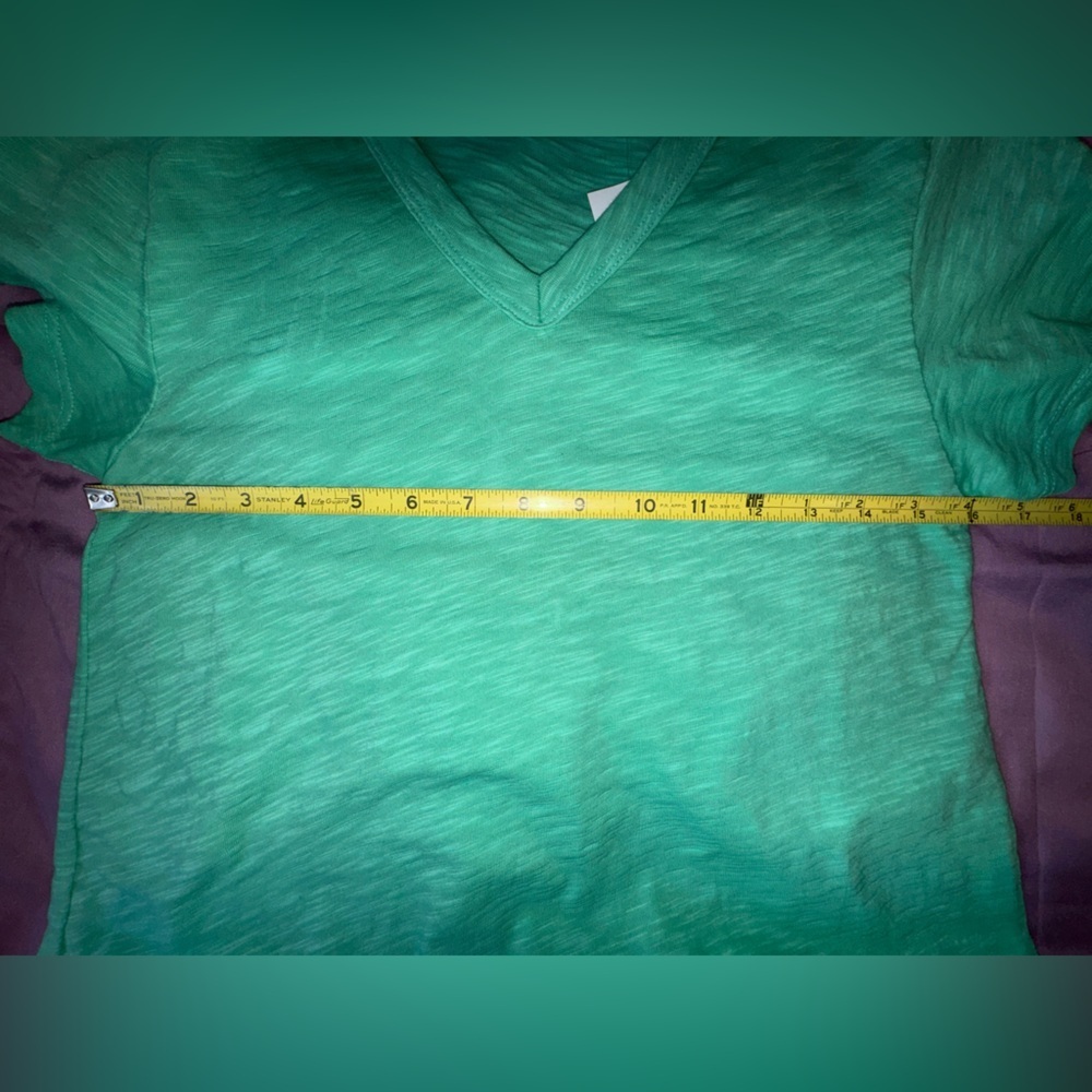 Wilt 100% Cotton V-Neck Tee Spearmint Green Made in USA Women’s XS NWT - Picture 5 of 12